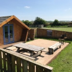 Glamping pod in sunshine