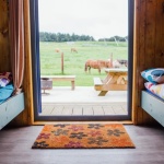 Glamping pod looking out